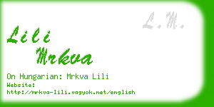 lili mrkva business card